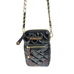 MZ Wallace Black Quilted Crossbody Bag